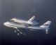 Foto von , Kategorie Spezial Konstruktion Space Shuttle orbiter Atlantis auf dem NASA Boeing 747 Shuttle Carrier Aircraft